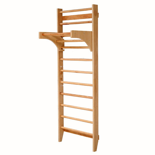 Wooden Wall Bars with Chins Rack