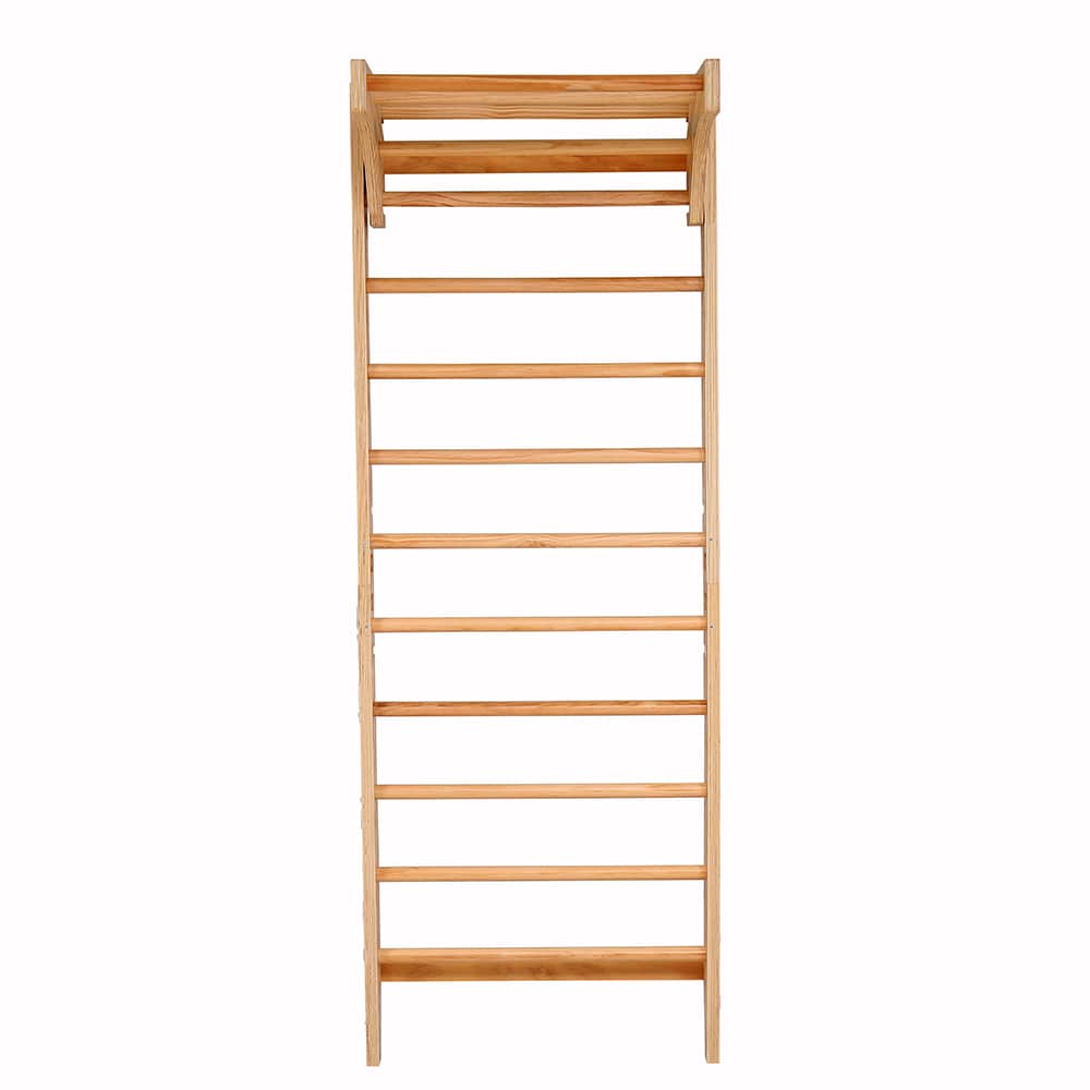Wooden Wall Bars with Chins Rack