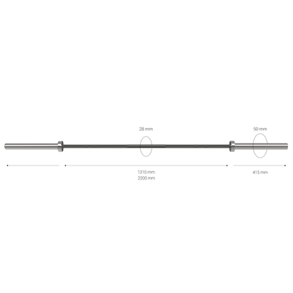 810CB Weightlifting Bar, Men, Black